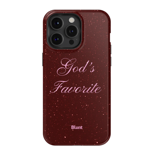 Gods Favorite Burgundy iPhone Case