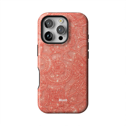 Coral-Glam-iphone-case-iPhone 16 Pro-1