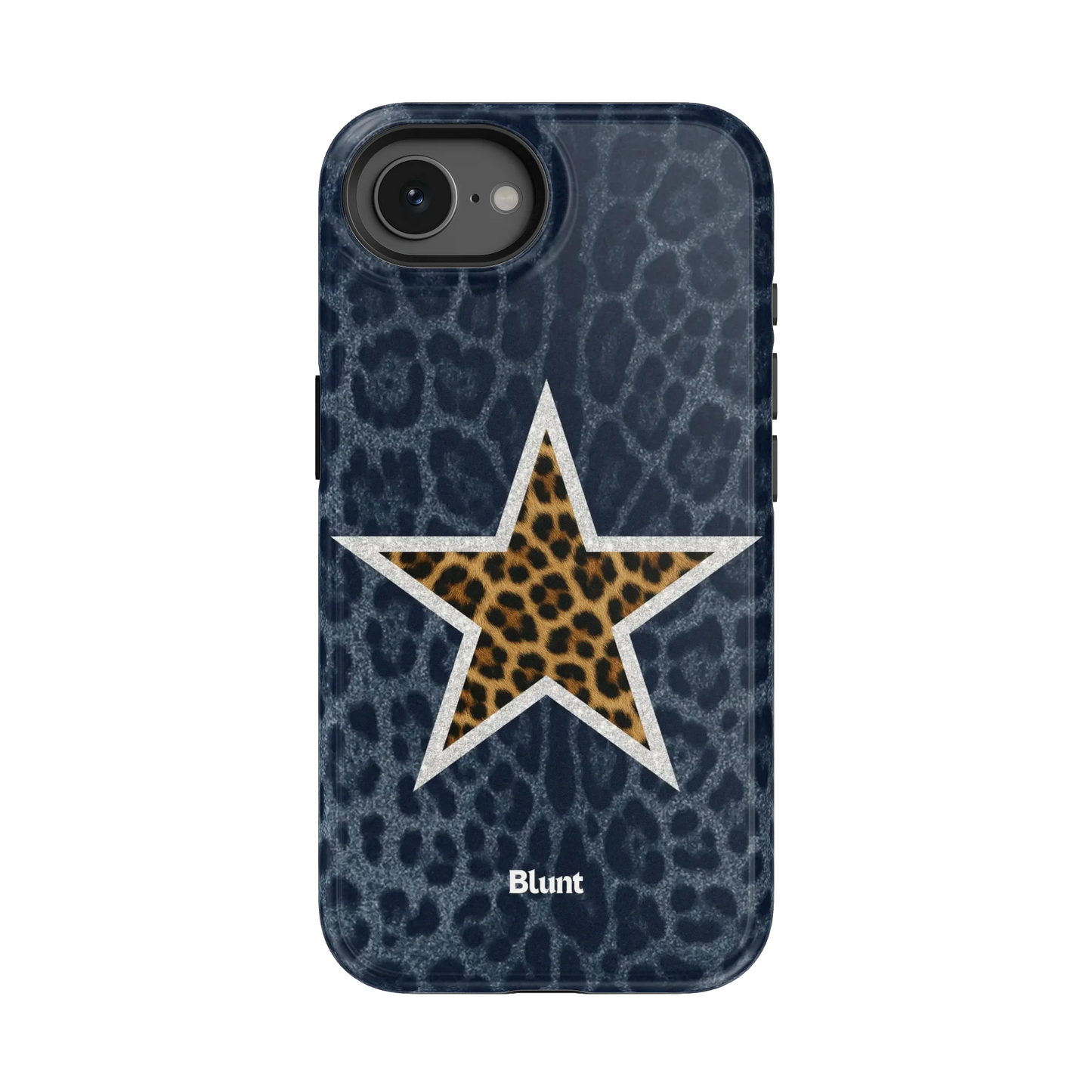 Denim Cheetah Star iPhone Case