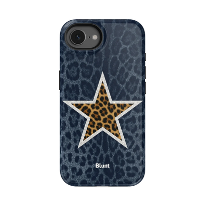 Denim Cheetah Star iPhone Case