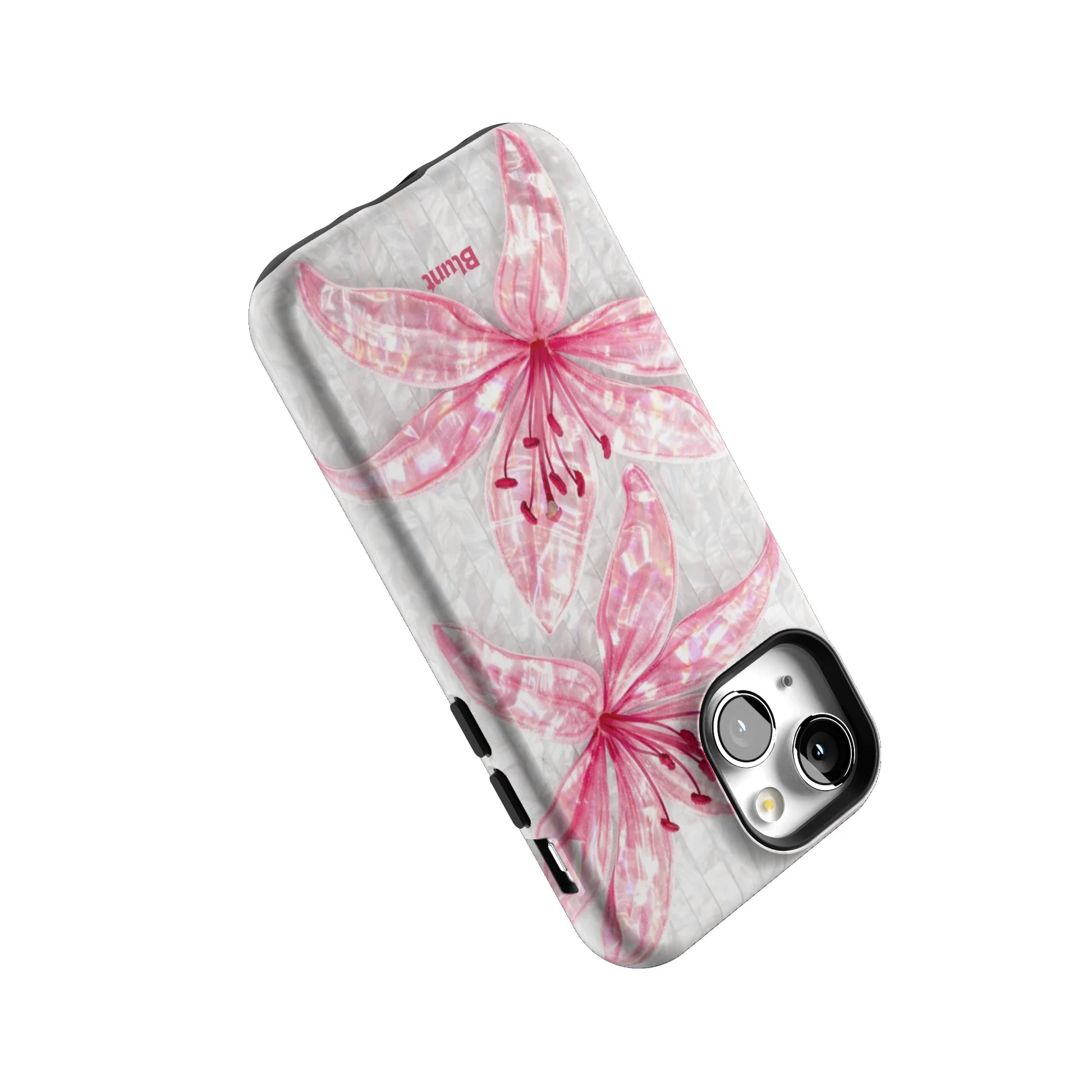 Pink-Floral-Luster-iphone-case-iPhone 13 Mini-4