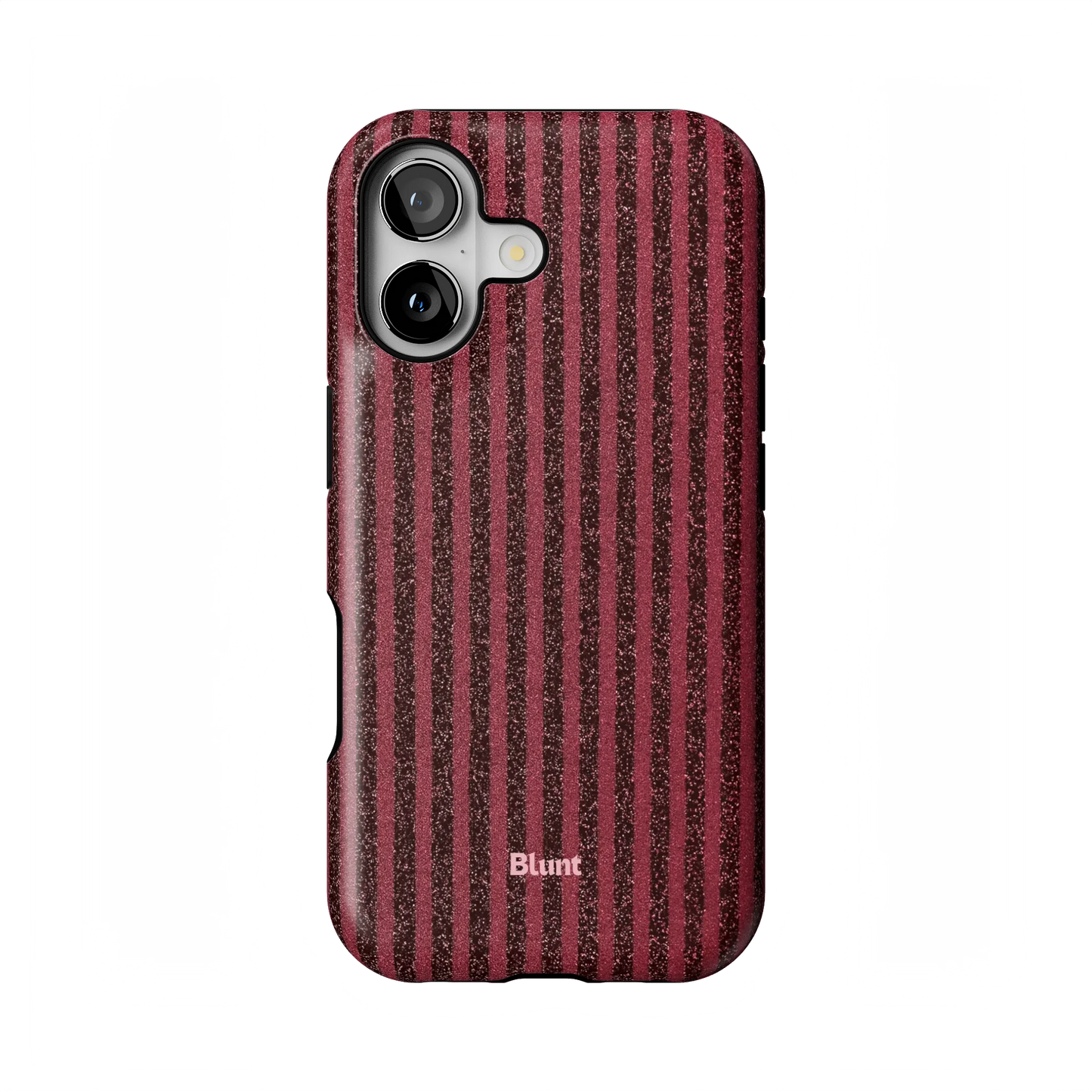 Red Sparkle Stripe iPhone Case