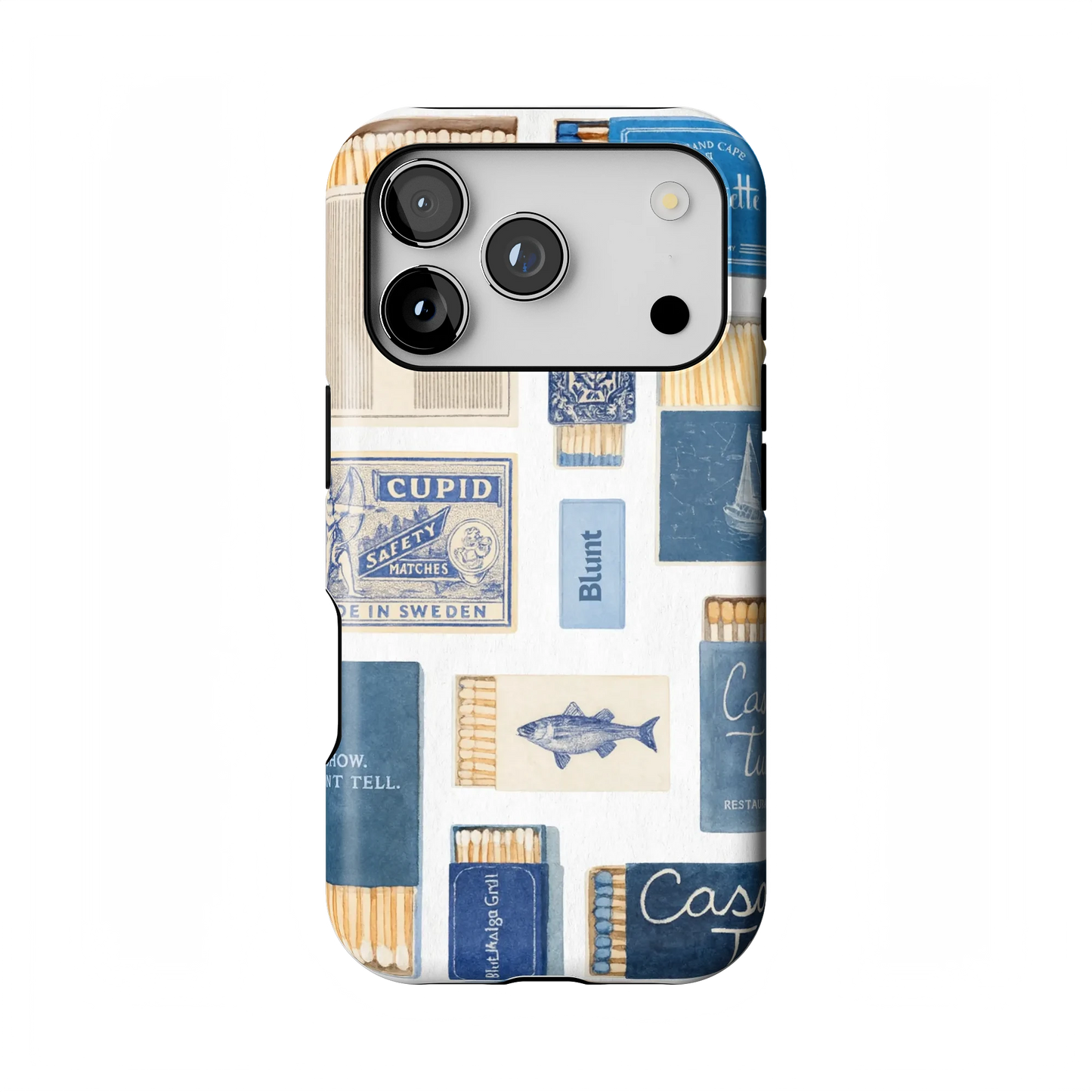 Teal flame iPhone Case