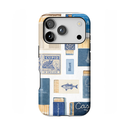 Teal flame iPhone Case
