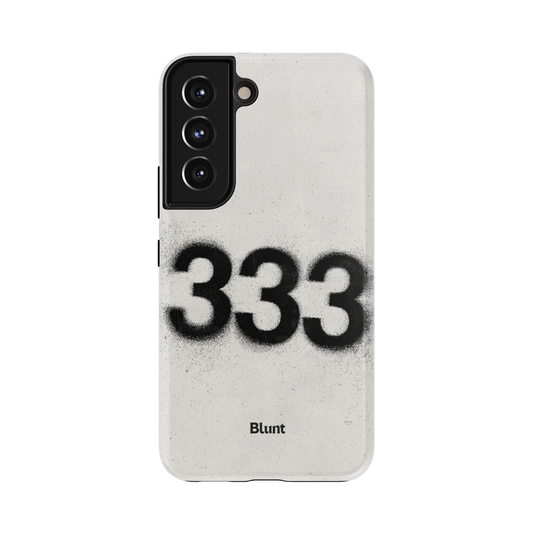 Destiny Star Samsung Case: the number '333' in a black spray-paint style on white