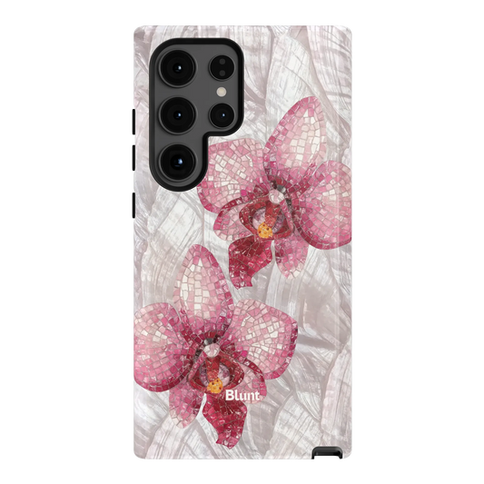 Pink Mosaic Orchids Samsung Case