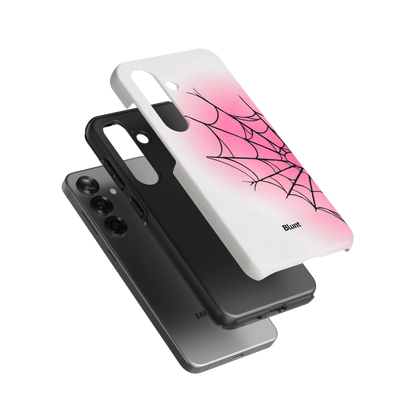 White Pink Web Samsung Case