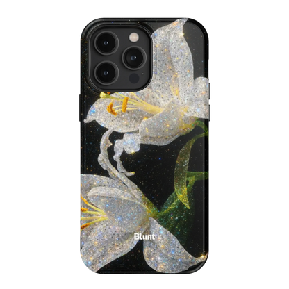 Eclipse Orchid in White iPhone Case