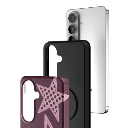 Plum-Polka-Star-samsung-case-Galaxy S26-3
