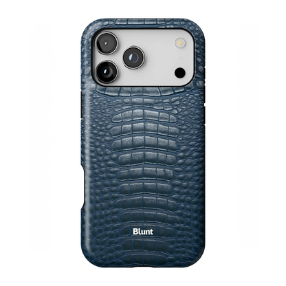 Navy Croc iPhone Case