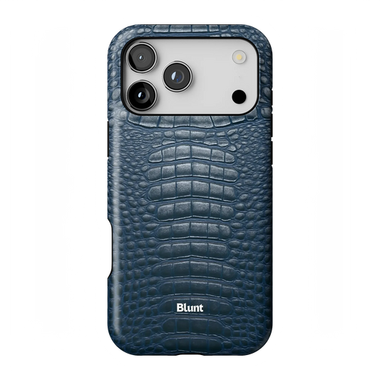 Navy Croc iPhone Case