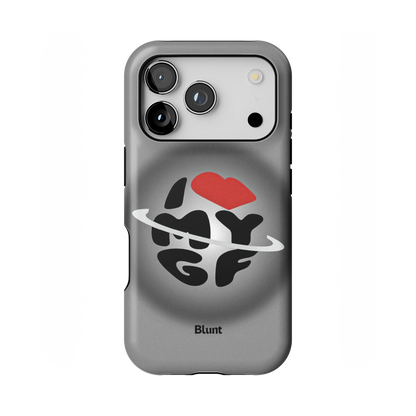 Grey Aura Girlfriend iPhone Case