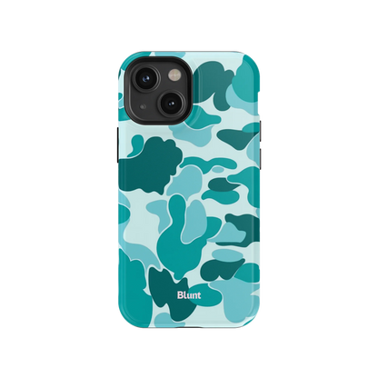 Aqua Camo iPhone Case