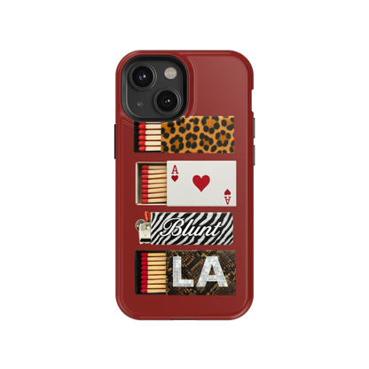 Burgundy Match iPhone Case