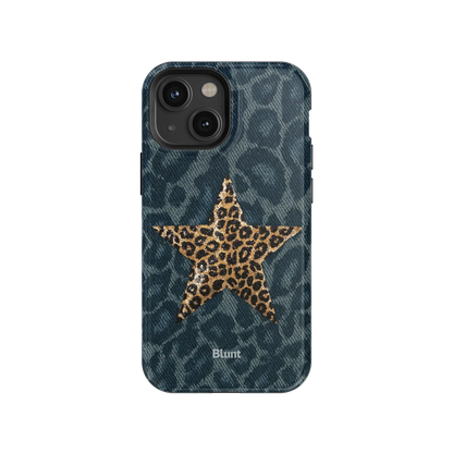 Denim Cheetah iPhone Case