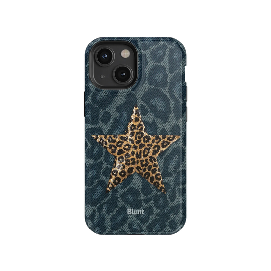 Denim Cheetah iPhone Case