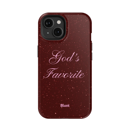 Gods Favorite Burgundy iPhone Case