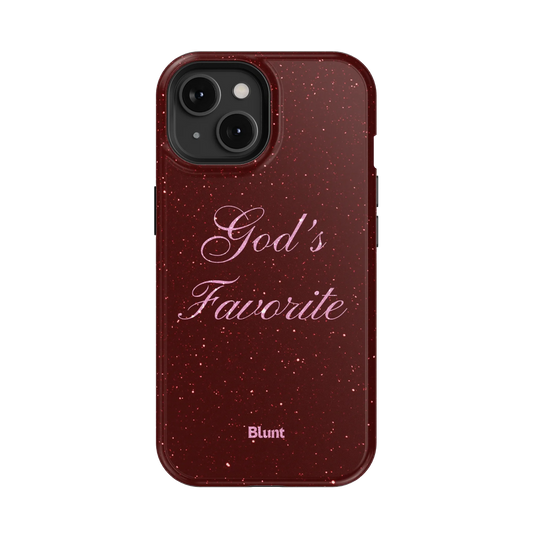 Gods Favorite Burgundy iPhone Case