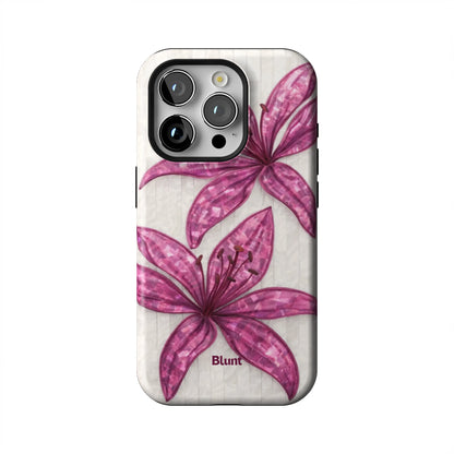 Purple-Floral-Luster-iphone-case-iPhone 15 Pro-1