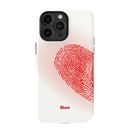 Heart Print White iPhone Case