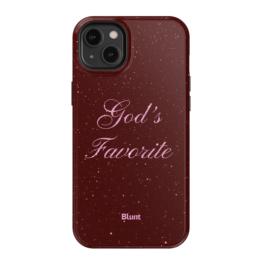 Gods Favorite Burgundy iPhone Case