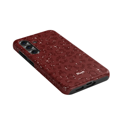Burgundy Cheetah Print Samsung Case