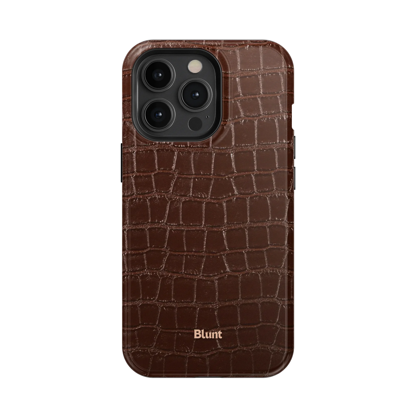 Chestnut Croc iPhone Case