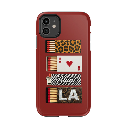 Burgundy Match iPhone Case