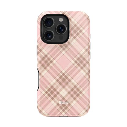 Blush Plaid iPhone Case
