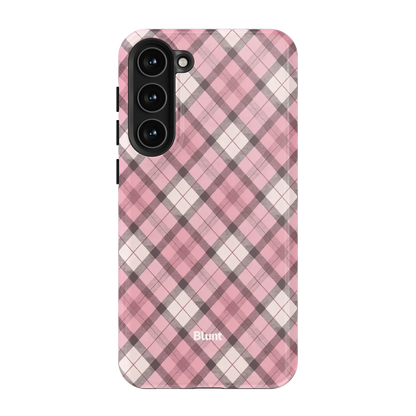 Pink Plaid Samsung Case