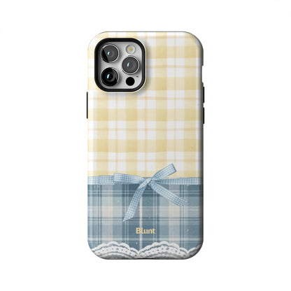 Blue-Lemonplaid-iphone-case-iPhone 12 Pro-1