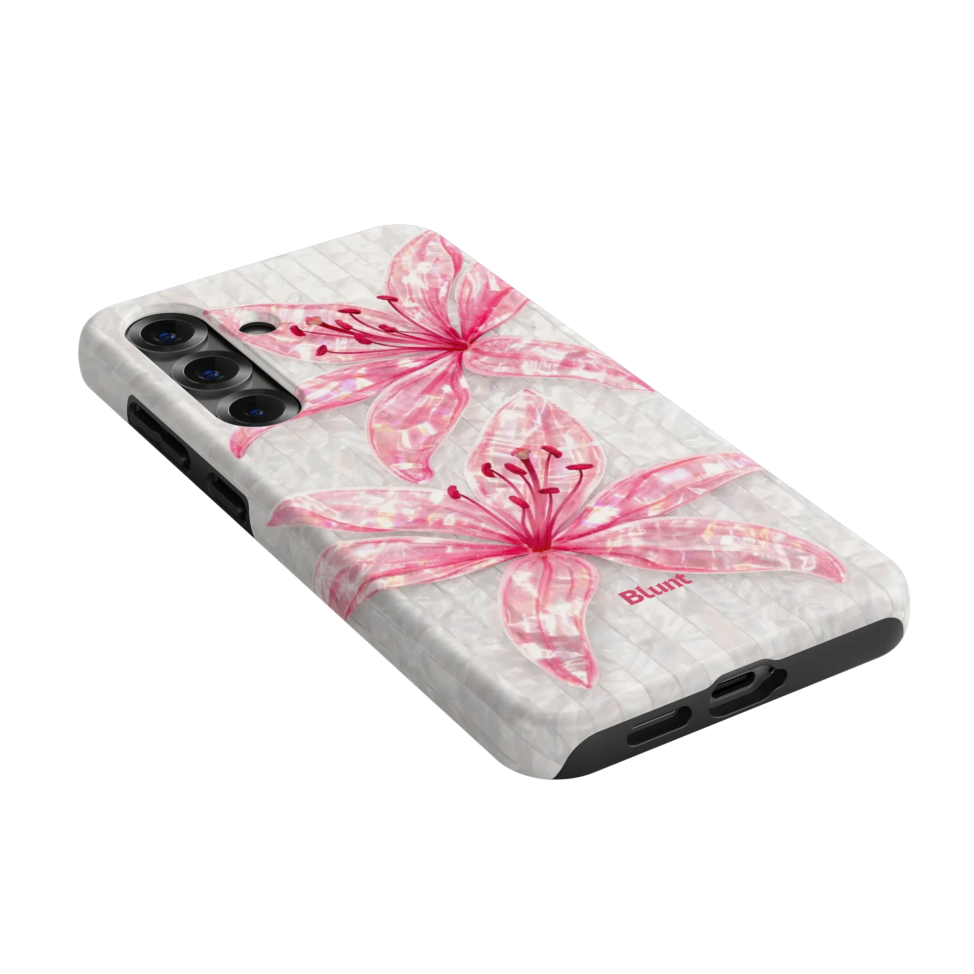 Pink-Floral-Luster-samsung-case-S25 Plus-2