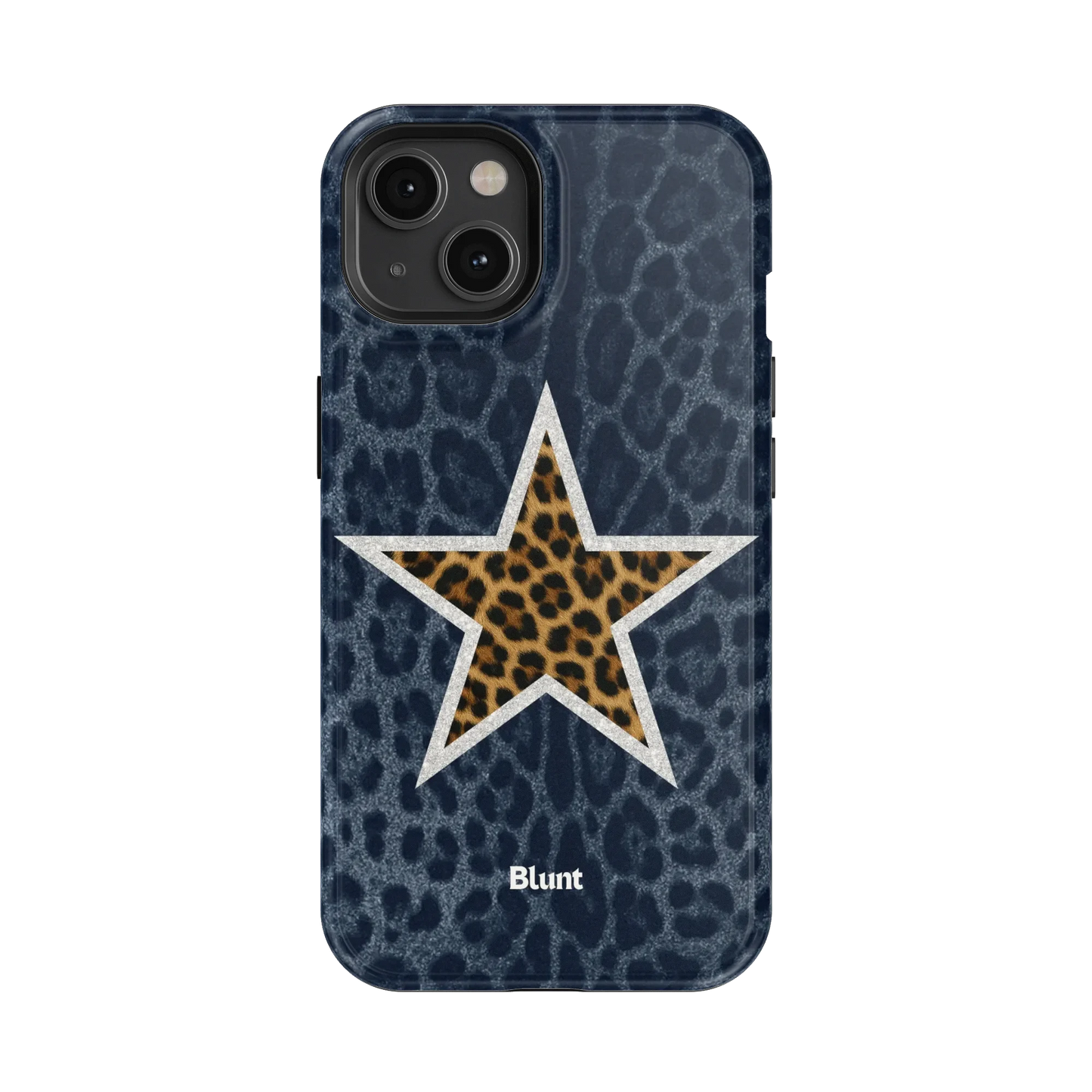 Denim Cheetah Star iPhone Case