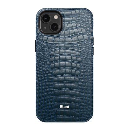 Navy Croc iPhone Case