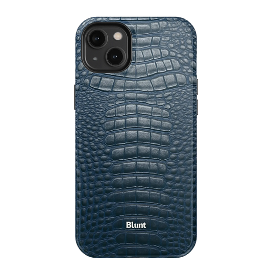 Navy Croc iPhone Case