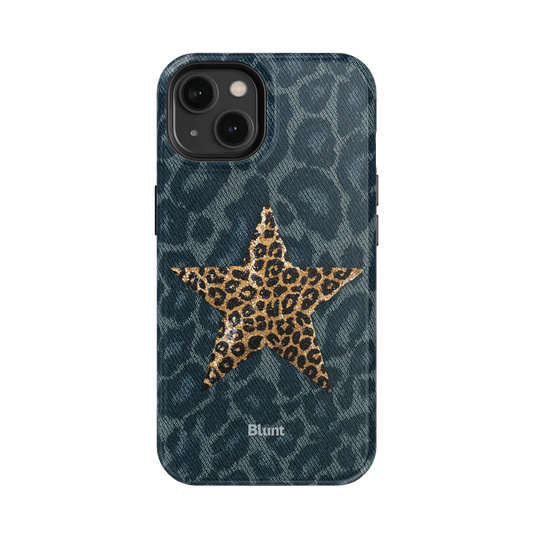 Denim Cheetah iPhone Case