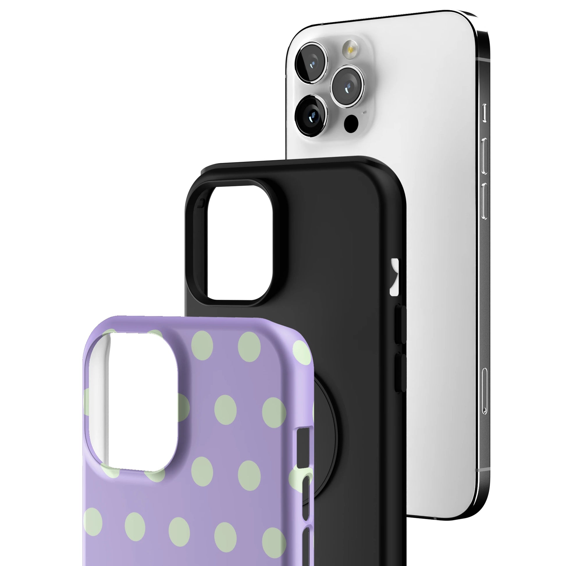 Lavender Mint Polka iPhone Case gallery - Iphone_12_Pro_Max_3