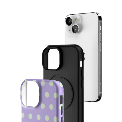 Lavender Mint Polka iPhone Case gallery - Iphone_13_Mini_Air_Plus_3