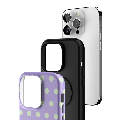 Lavender Mint Polka iPhone Case gallery - Iphone_14_Pro_3