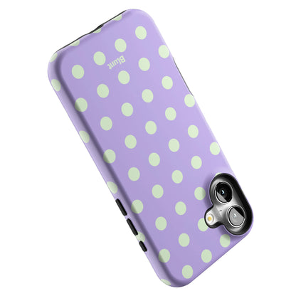 Lavender Mint Polka iPhone Case gallery - Iphone_16_Mini_Air_Plus_5