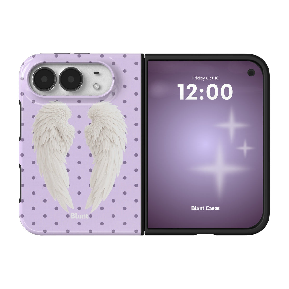 lavender-polka-wing-iphone-case iPhone 18 Duo case, view 1