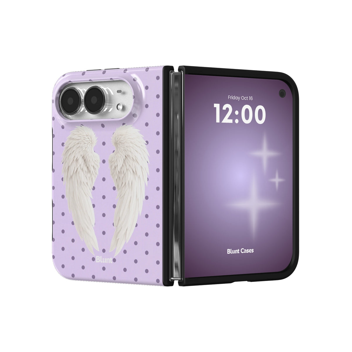lavender-polka-wing-iphone-case iPhone 18 Duo case, view 3