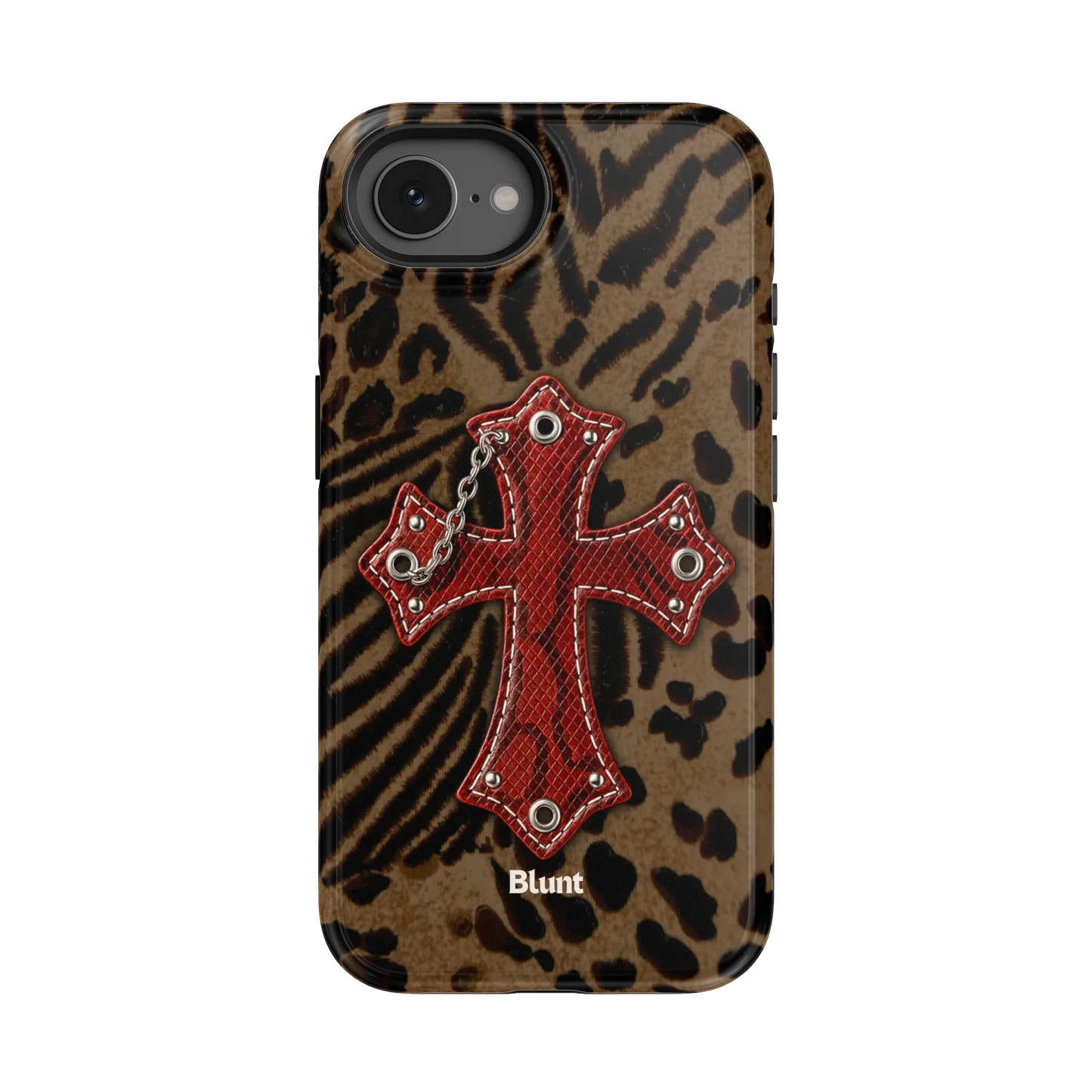 Leopard Red Cross iPhone Case
