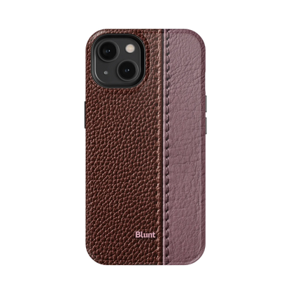 Maroon Grain iPhone Case