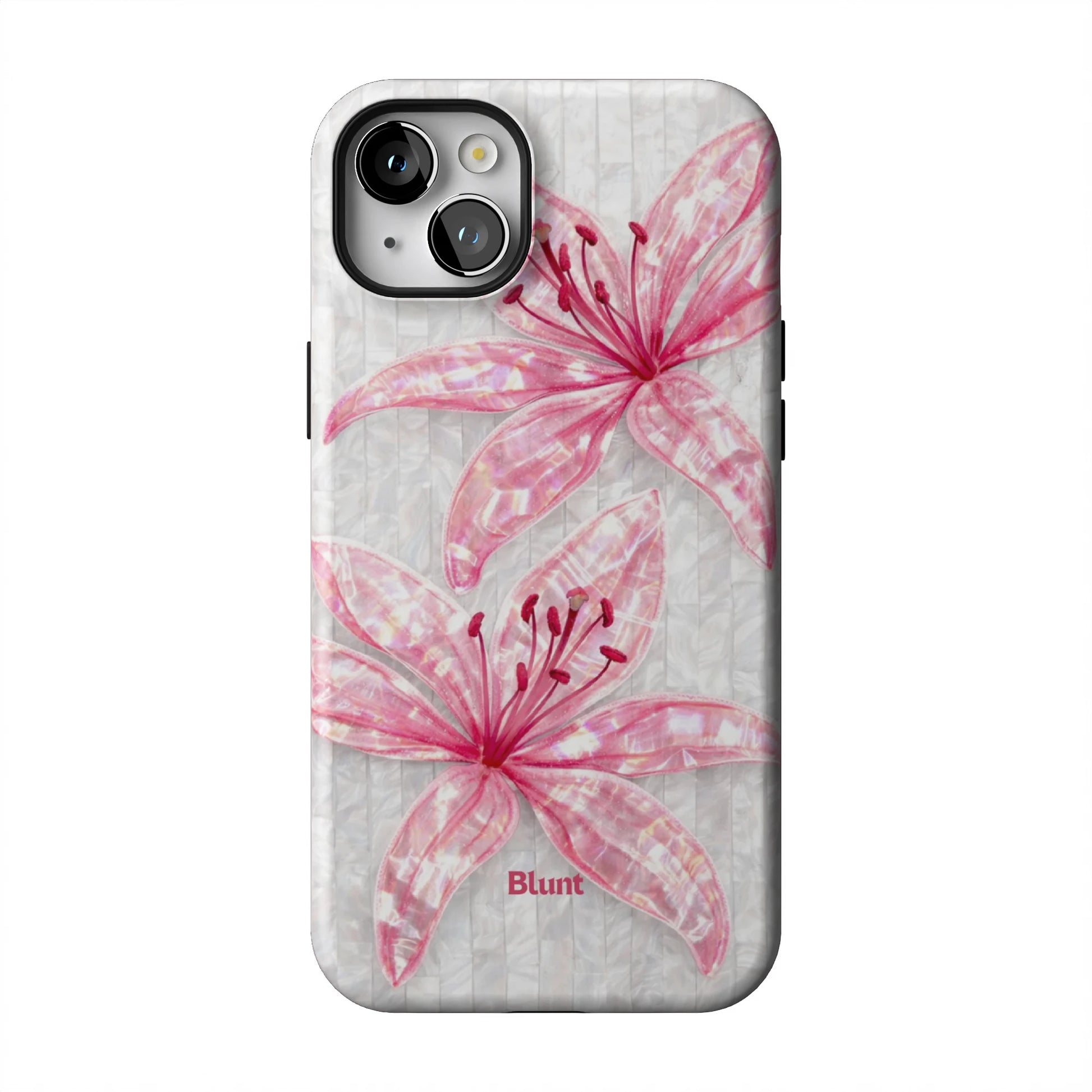 Pink-Floral-Luster-iphone-case-iPhone 14 Plus-1