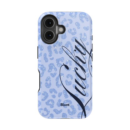 Blue Cheetah Lucky iPhone Case