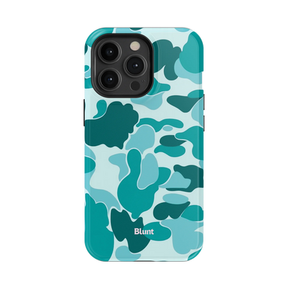 Aqua Camo iPhone Case