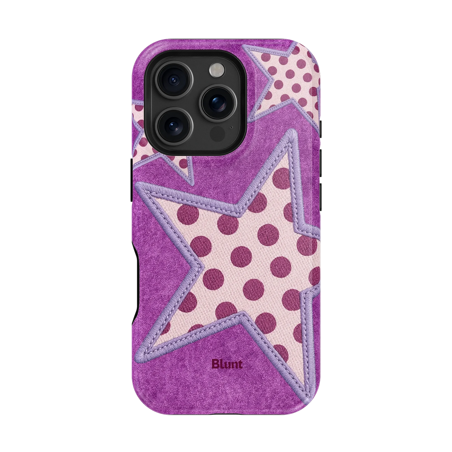 Lilac Crush Polka Star iPhone Case