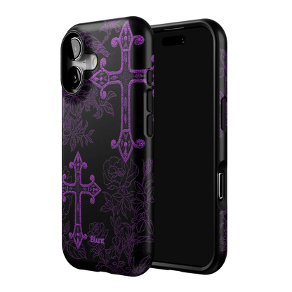 Purple Cross iPhone Case