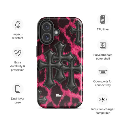 Leopard Cross iPhone Case - Blunt Cases